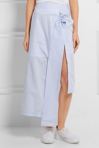 J-W-Anderson-Knotted-Striped-Cotton-Poplin-Skirt