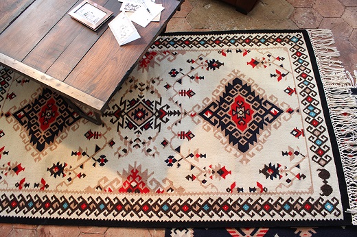 kilim blanc laine