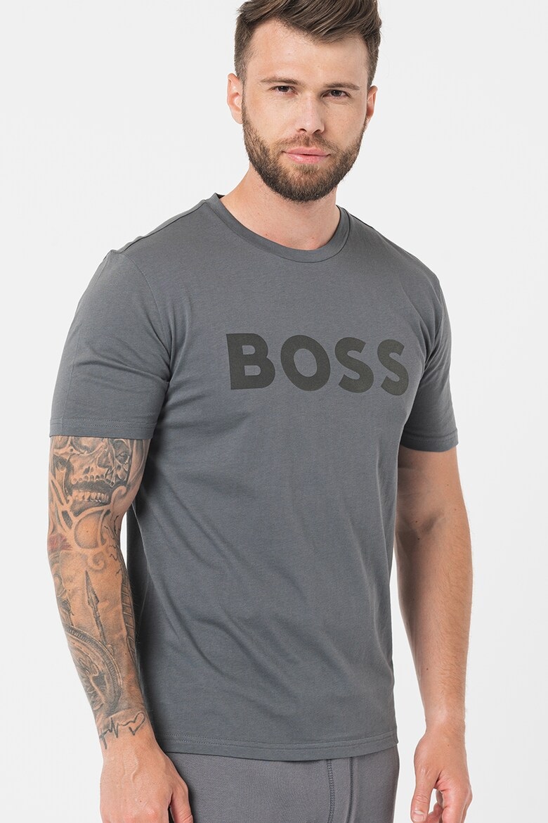 Памучна тениска Thinking с лого BOSS