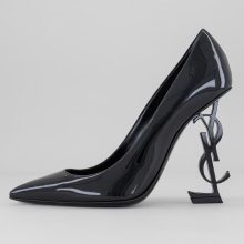 Обувки Opyum от лачена кожа с ток стилето и монограм – Saint Laurent