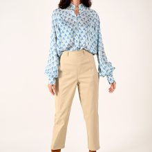 Cigarette Pants in Beige Gabardine от Merlenne