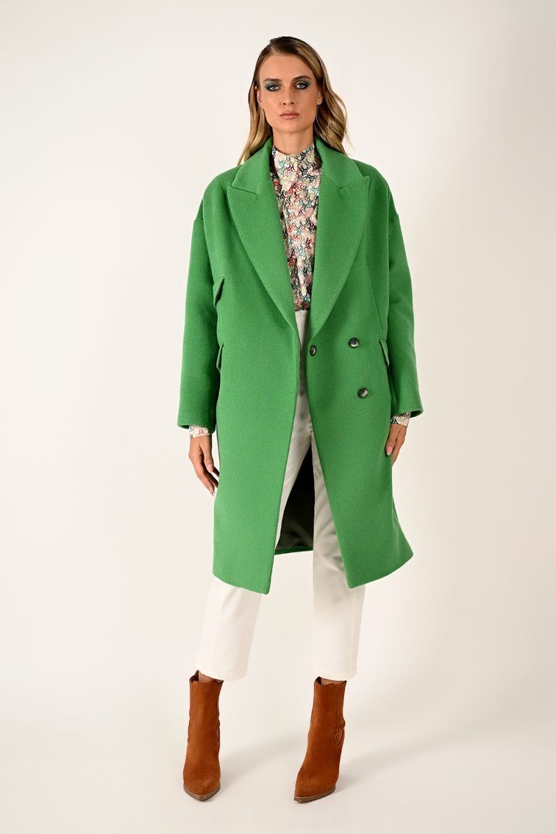 Oversized Green Wool Coat от Merlenne