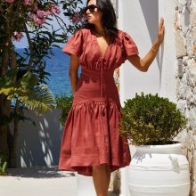 Linen Dress in Terracotta от Merlenne